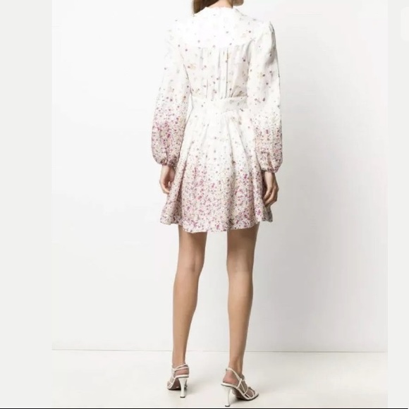 NWT Zimmermann Carnaby Floral Linen Mini Dress - Picture 4 of 9